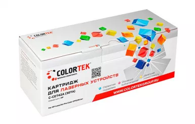 Картридж лазерный Colortek CE742A Yellow для принтеров HP