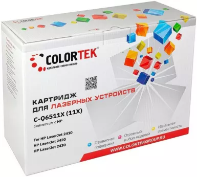 Картридж лазерный Colortek Q6511X (11X) для принтеров HP