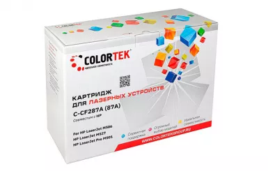 Картридж лазерный Colortek CF287A для принтеров HP