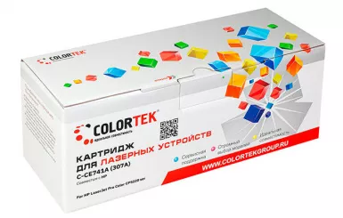 Картридж лазерный Colortek CE741A Cyan для принтеров HP