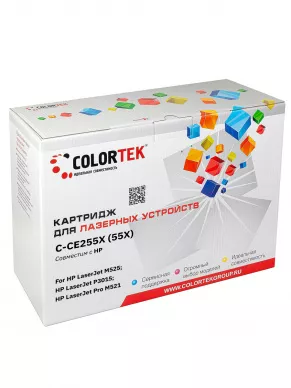Картридж лазерный Colortek CE255X для принтеров HP