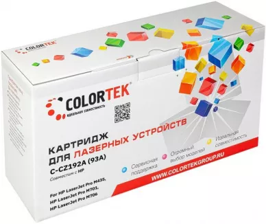 Картридж лазерный Colortek CZ192A (93А) для принтеров HP