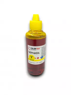 Картридж струйный (чернила) Colortek T6734 Yellow (100ml) для принтеров Epson