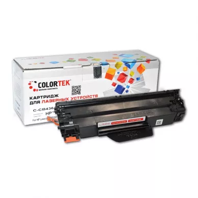 Картридж лазерный Colortek CB436A для принтеров HP
