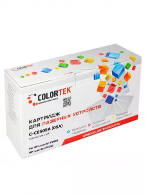 Картридж лазерный Colortek CE505A (05A) для принтеров HP